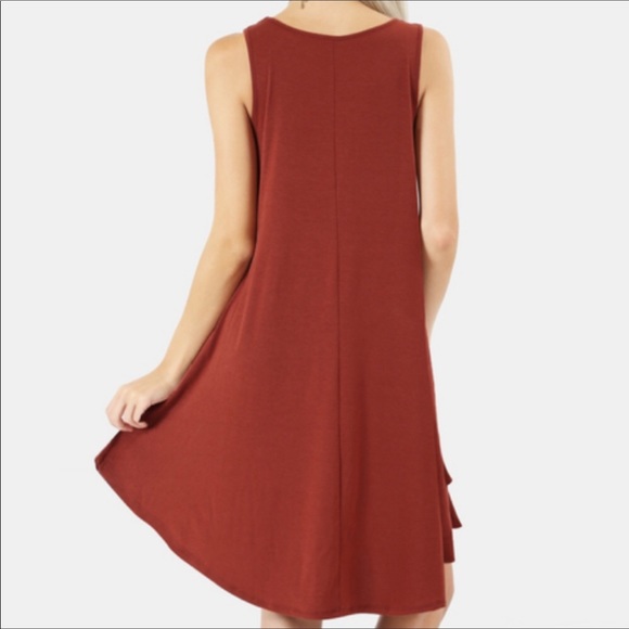 Navy Pocket Comfy Tank Dress - Picture 6 of 8